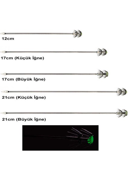 Kalamar Iğnesi Tel STANDART-21CM (Küçük Iğne)