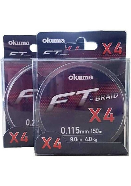 Ft-*4 Braided Line 150 mt Grey Örgü Ip 0,330 mm