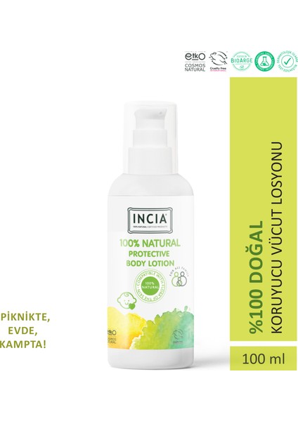 %100 Doğal Koruyucu Vücut Losyonu Sprey Yenidoğan Bebek Çocuk İçin Limon Okaliptus Vegan 100 ml