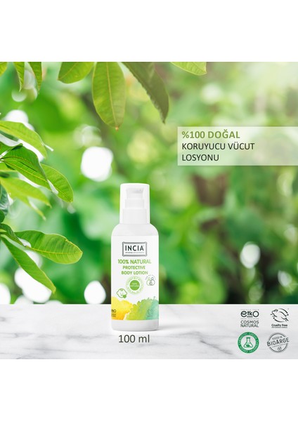 %100 Doğal Koruyucu Vücut Losyonu Sprey Yenidoğan Bebek Çocuk İçin Limon Okaliptus Vegan 100 ml