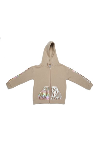 SCK-1025 Serbend Kız Çocuk Fermuarlı Sweatshirt