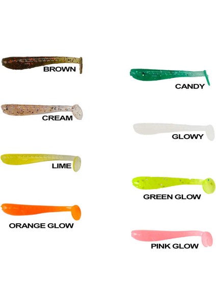Baby Rock Fish 3.5cm Silikon Yem (20 Adet) Green Glow-Standart