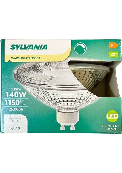 13W (140W) 3000K (Sarı Işık) GU10 Duylu Dim Edilebilir LED Spot Ampul (10 Adet)