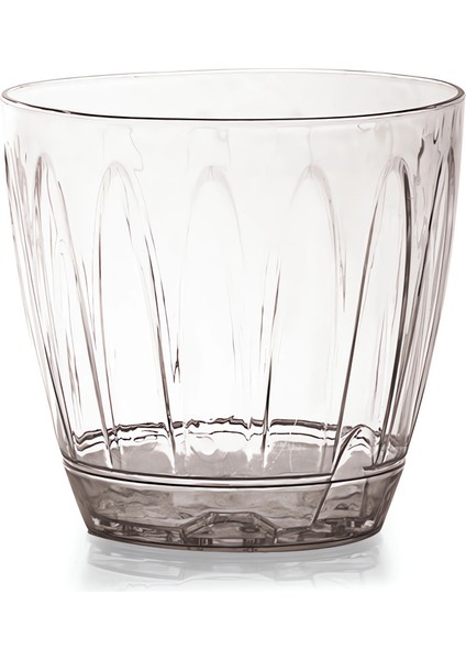 Orkide Saksısı Tabaklı Şeffaf Kristal Plastik Saksı
