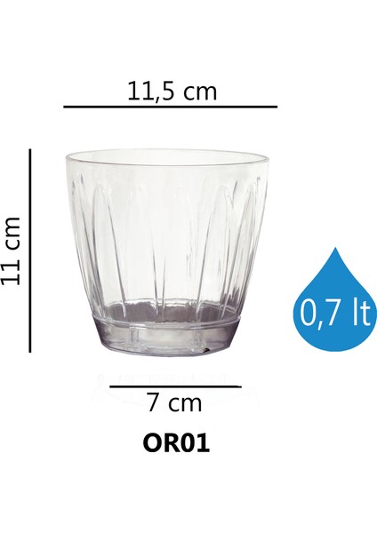 Orkide Saksısı Tabaklı Şeffaf Kristal Plastik Saksı fiyatları