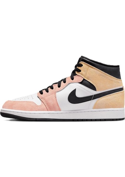 Air Jordan 1 Mid Se Erkek Sneaker Hakiki Deri Bilekli Spor Ayakkabı Beyaz fiyatları