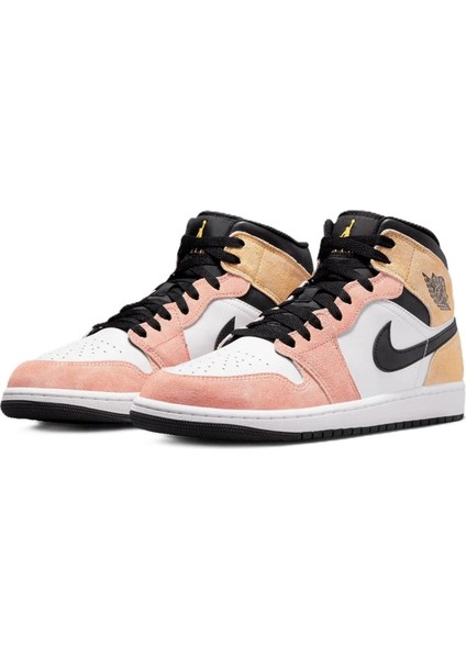 Air Jordan 1 Mid Se Erkek Sneaker Hakiki Deri Bilekli Spor Ayakkabı Beyaz modelleri