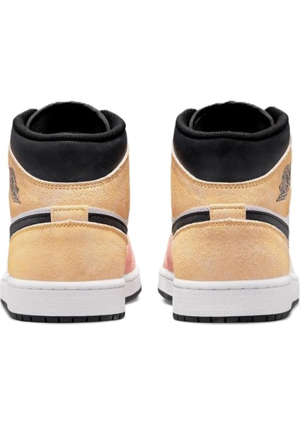 Air Jordan 1 Mid Se Erkek Sneaker Hakiki Deri Bilekli Spor Ayakkabı Beyaz fırsatları