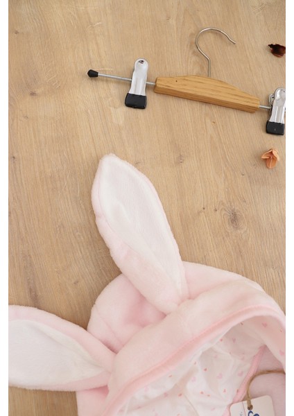 Kız Bebek Peluş 2 Li Kapişonlu Takım Seti STL6781