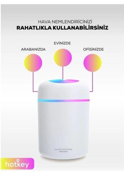 H2O Ultrasonik Hava Nemlendirici Buhar Makinesi - Beyaz modelleri