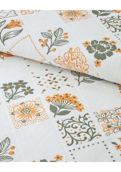 Vintage Argyle Pamuklu King Size Nevresim Seti Yeşil-Sarı modelleri