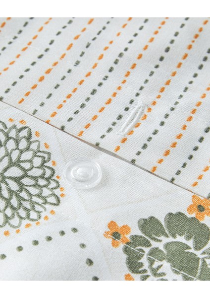 Vintage Argyle Pamuklu King Size Nevresim Seti Yeşil-Sarı indirimleri