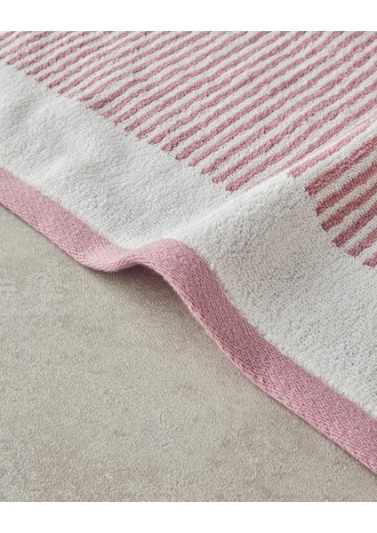 Ornate Stripe Pamuklu Ipliği Boyalı Yüz Havlusu Ekru - Pembe fiyatları
