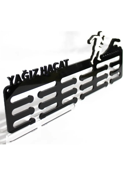 Madalya Askılığı - 5 mm Siyah Pleksiglass - Yüzme ve Koşucu- Spor -Triatlon