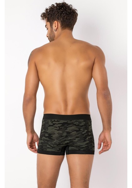 Erkek Boxer Hava Geçirgen Dokuma Kumaşla 1 Adet Kamuflaj Desenli indirimleri