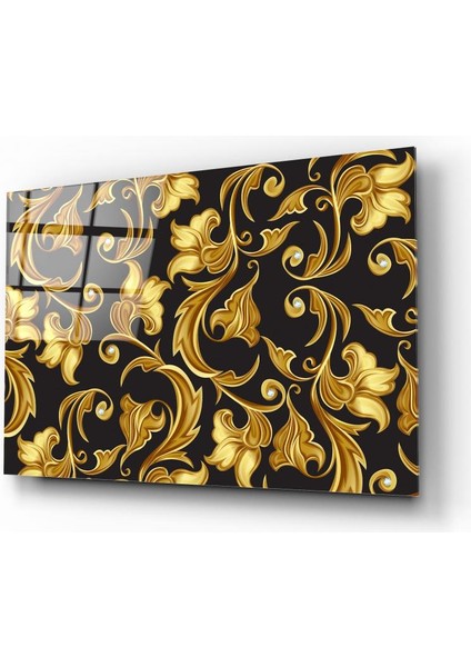 Gold Desen Cam Tablo | Hediyelik, Dekoratif, Ofis, Mutfak