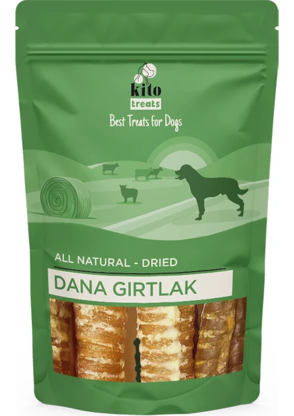 Dana Gırtlak Çiğnemelik Köpek Ödül Maması %100 Doğal, Glutensiz, Organik 100 gr