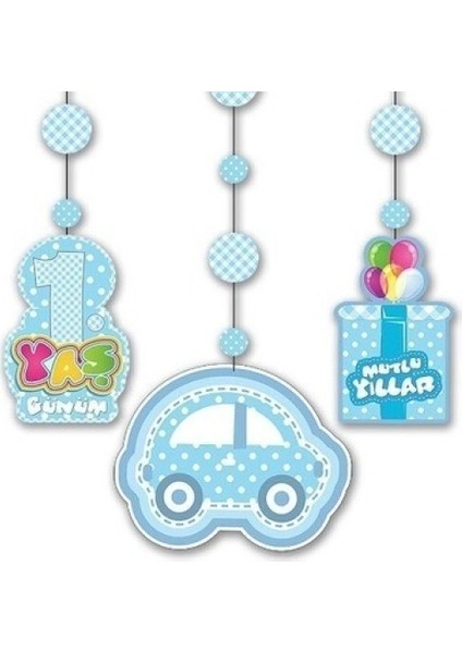 Kotyora 1 Yaş Temalı Asmalı Ip Süs Seti