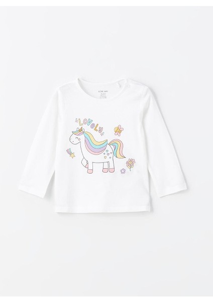 Bisiklet Yaka Uzun Kollu Baskılı Kız Bebek Pijama Takımı 2'li fiyatları