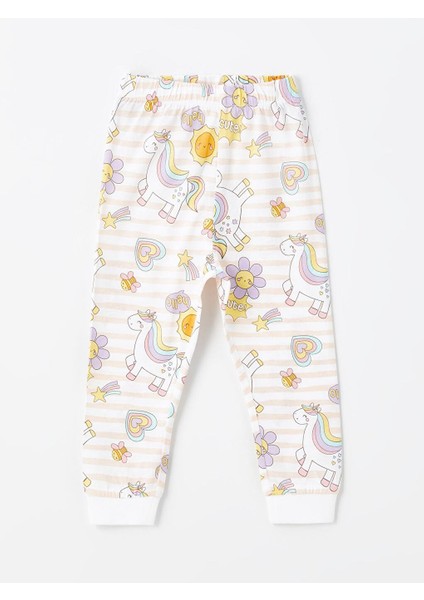 Bisiklet Yaka Uzun Kollu Baskılı Kız Bebek Pijama Takımı 2'li indirimleri