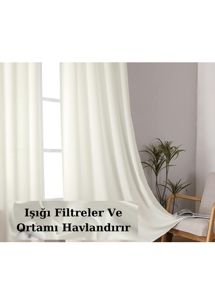 Keten Fon Perde - Naturel Keten Fon Perde Pilesiz Kornişli Keten Fonluk fiyatları