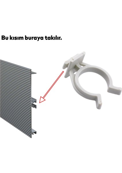 Alüminyum Baza Klipsi Mutfak Dolap Tezgah Alt Kısım Kapatma Klips Mobilya Ayak Tutucu Toka 6 Adet