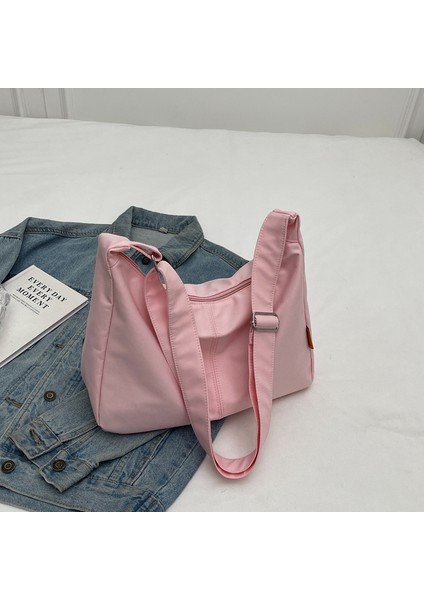 Çapraz Askılı Çanta Taşınabilir Yüksek Kaliteli Oxford Kumaş Malzemesi Basit Stil Eyer Çantası Stili , Pembe (Yurt Dışından)