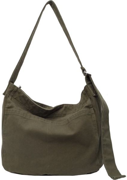 Çapraz Askılı Çanta Taşınabilir Yüksek Kaliteli Aşınmaya Dayanıklı Kanvas Kumaş Düz Renk Stili, Yeşil (Yurt Dışından)