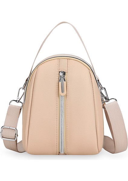 Çapraz Askılı Çanta Taşınabilir Hafif Su Geçırmez Oxford Kumaş Malzemesi Sade Düz Renk Nötr Stil, Haki (Yurt Dışından)