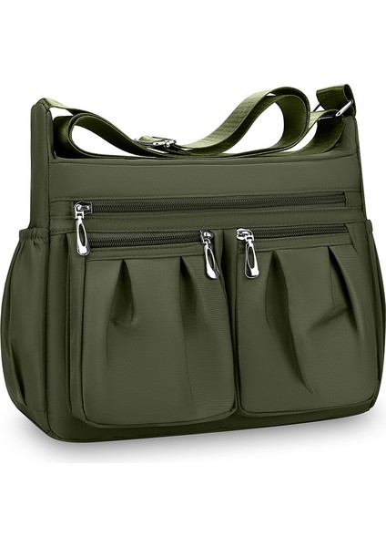 Çapraz Askılı Çanta Taşınabilir Su Geçırmez Oxford Kumaş Malzemesi Edebi ve Çin Tarzı, Yeşil (Yurt Dışından)