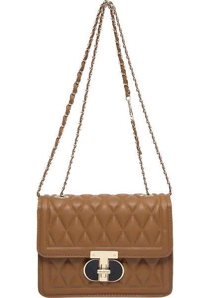 Çapraz Askılı Çanta Taşınabilir Yüksek Kaliteli Pu Kumaş Basit Rahat ve Yumuşak, Kahverengi (Yurt Dışından)