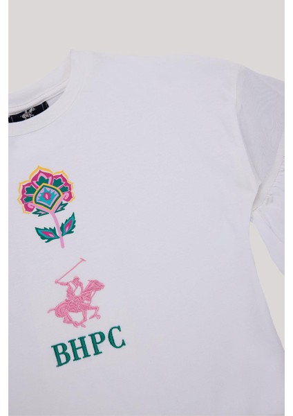 Beverly Hills Polo Club Bg Store Kız Çocuk Beyaz T-Shirt