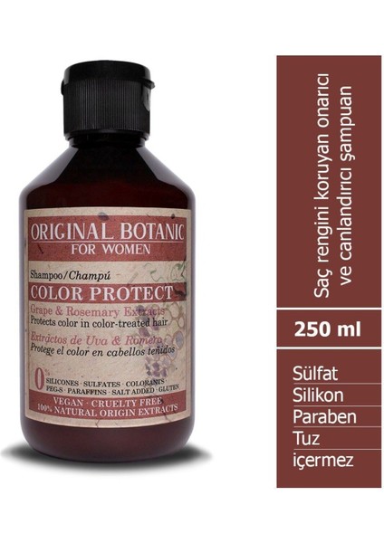 ORIGINAL BOTANIC Renk Koruyucu Vegan Şampuan Kadın 250ml