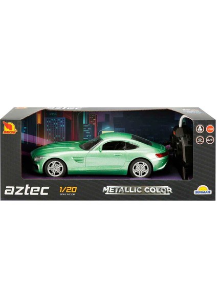 1:20 Uzaktan Kumandalı Aztec Metalik Araba - Yeşil fırsatları