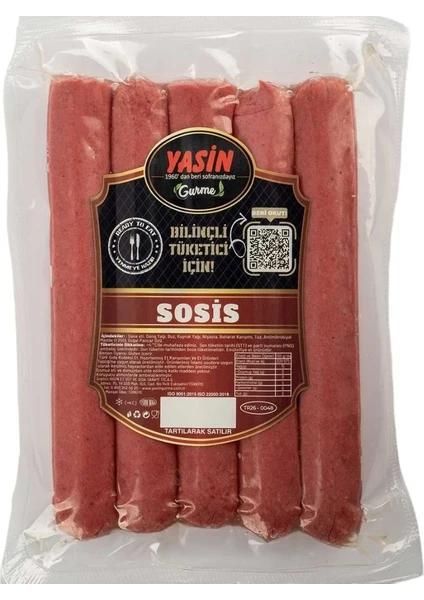 Yasin Sucukları Uzun Dana Sosis 300 gr