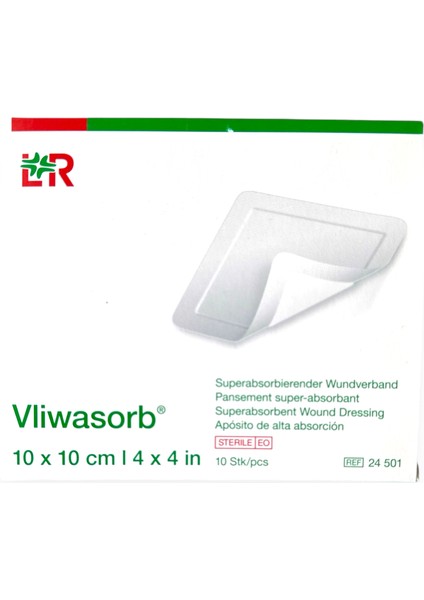 Lohmann Rauscher Vliwasorb Super Emici Yarık Örtüsü 10X10 cm (Yapışkansız) - 3 Adet