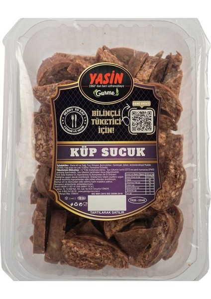 Yasin Gurme Dilimli Küp Sucuk 335 gr
