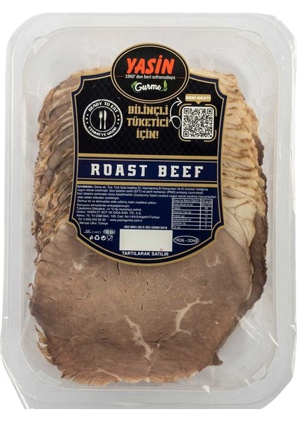 Yasin Gurme Roast Beef 250 gr