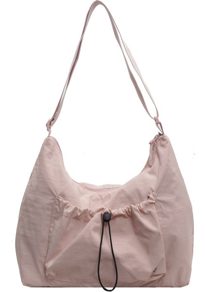 Çapraz Askılı Çanta Taşınabilir Yüksek Kaliteli Naylon Kumaş Basit Stil , Pembe (Yurt Dışından)