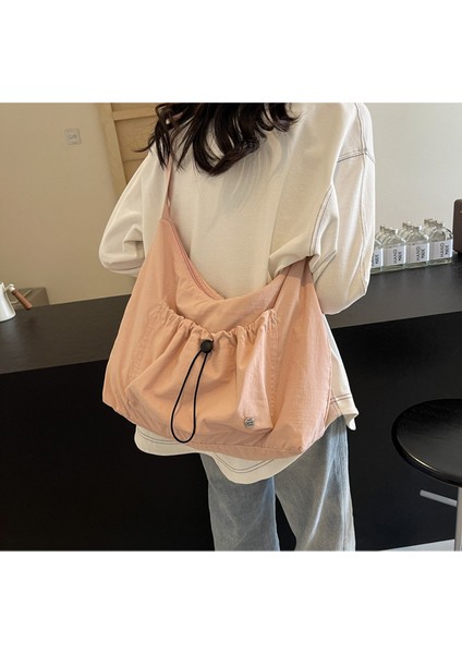 Çapraz Askılı Çanta Taşınabilir Yüksek Kaliteli Naylon Kumaş Basit Stil , Pembe (Yurt Dışından) modelleri