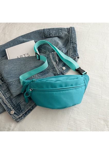 Çapraz Askılı Çanta Taşınabilir Yüksek Kaliteli ve Konforlu Oxford Giyim Kumaşları Modaya Uygun ve Trend Stiller, Açık Mavi (Yurt Dışından)