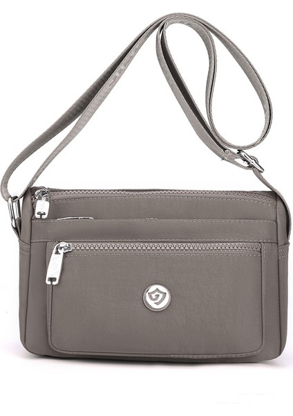 Çapraz Askılı Çanta Taşınabilir Yüksek Yoğunluklu Nefes Alabilen Oxford Kumaş, Gri (Yurt Dışından)