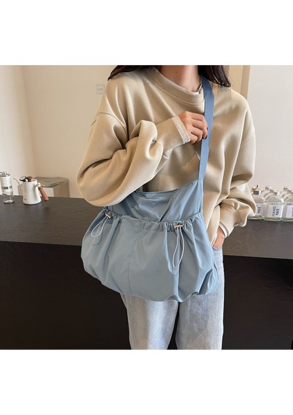 Çapraz Askılı Çanta Taşınabilir Yüksek Kaliteli Aşınmaya Dayanıklı Naylon Kumaş Basit ve Taze Stil, Beyaz (Yurt Dışından) modelleri