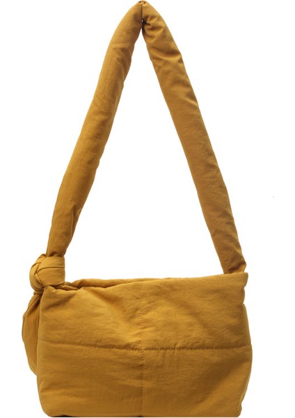 Çapraz Askılı Çanta Taşınabilir Yüksek Kaliteli Naylon Kumaş Düz Renk Taze Stil, Sarı (Yurt Dışından)