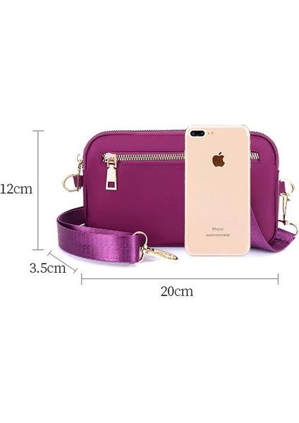 Çapraz Askılı Çanta Taşınabilir Naylon Malzeme Zarif ve Sade Stil, Mavi (Yurt Dışından) fiyatları