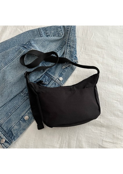 Çapraz Askılı Çanta Taşınabilir Kaliteli ve Konforlu Özel Kumaşlar Şık ve Trend Stiller, Siyah (Yurt Dışından)