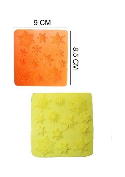 Şeker Hamur Kalıbı Silikon Kar Taneleri 9 x 8,5 cm