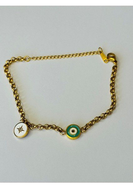 Altın renkli çelik bileklik, şık aksesuar seçeneği fiyatları