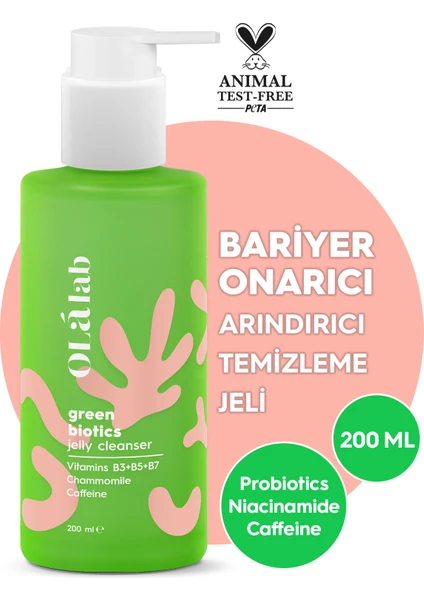 Olalab Arındırıcı, Bariyer, Onarıcı, Probiyotik İçerikli Makyaj ve Yüz Temizleme Jeli 200 ml