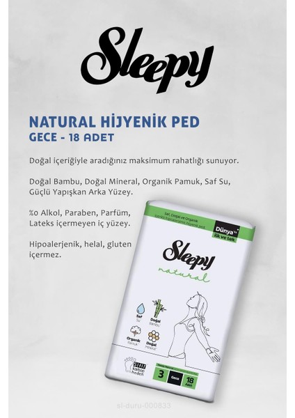 Natural Gece Hijyenik Ped 17 Al 15 Öde 18 Li ve 50 Li Doğal Islak Mendil